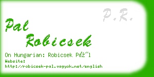 pal robicsek business card